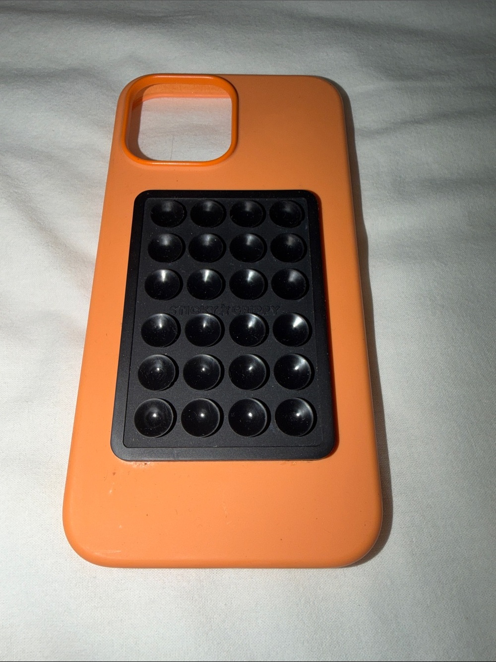 Orange Silicone Phone Case with Black Bubble Grip